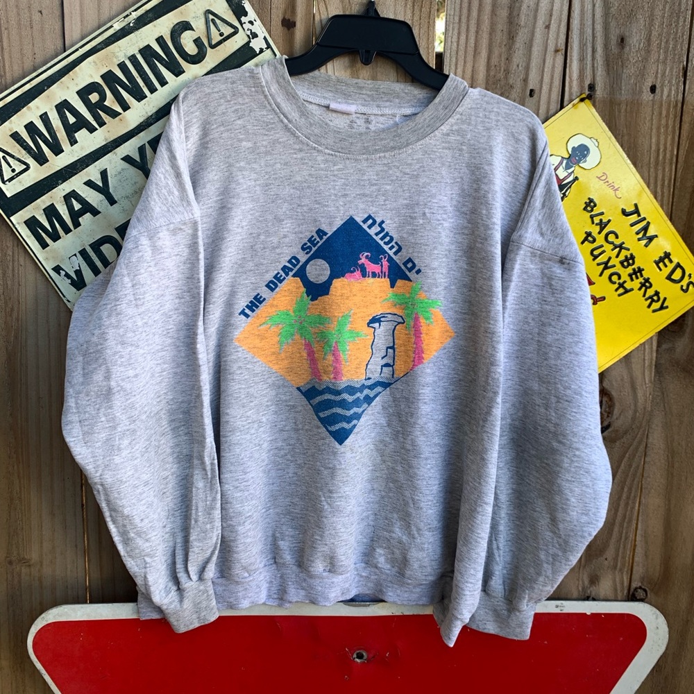 Vintage 80s The Dead Sea  Sweatshirt Jumper pullo crewneck Sweatshirt Size XL